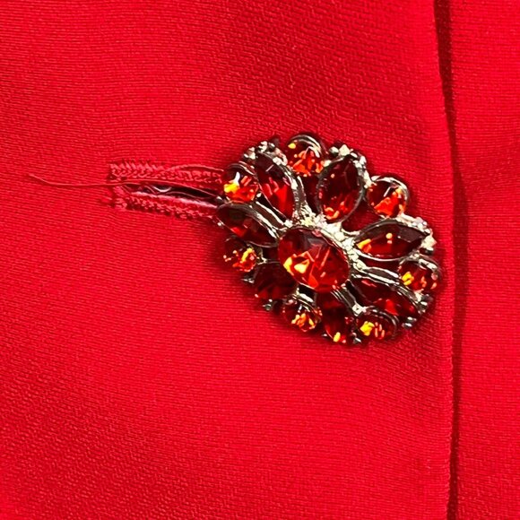 Night Studio Plus 22W Red 3 Pc Skirt Suit Set Blazer Tank Mother of Bride Church - Picture 15 of 16